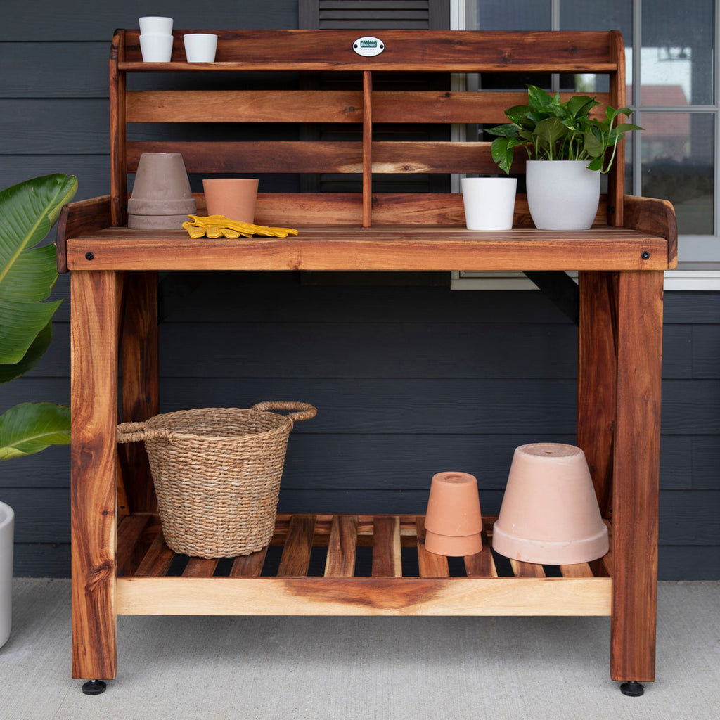 Acacia Wood Potting Table/Bench/Serving Bar by Backyard Discovery